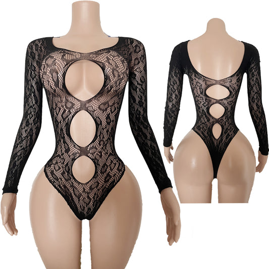 Sexy Black Lace Body Suit